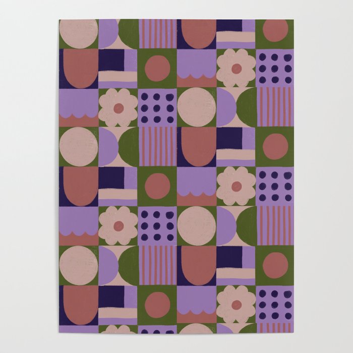 Violet tiles Poster Gallery Image 1
