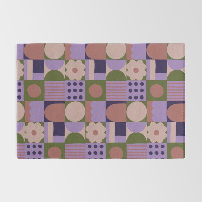 Violet tiles Rug Gallery Image 2