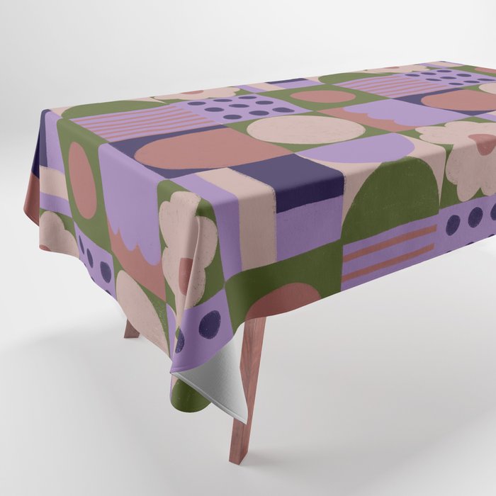Violet tiles Tablecloth Gallery Image 1