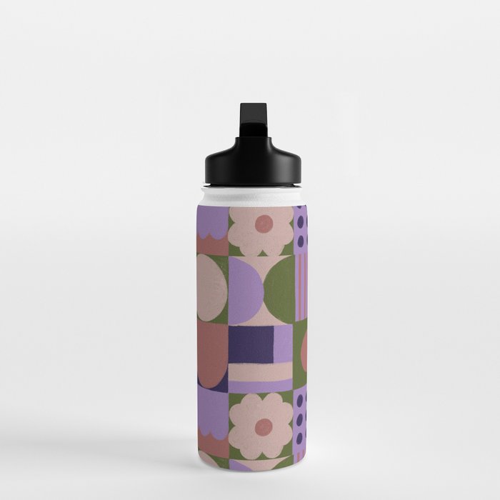 Violet tiles Water Bottle Gallery Image 3