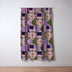Violet tiles Window Curtain Gallery Image 3