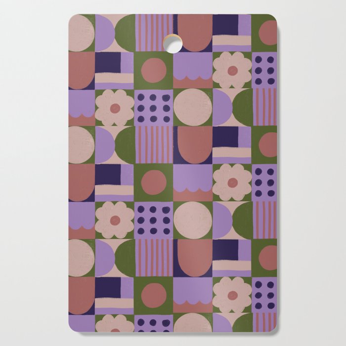 Violet tiles Cutting Board Gallery Image 1