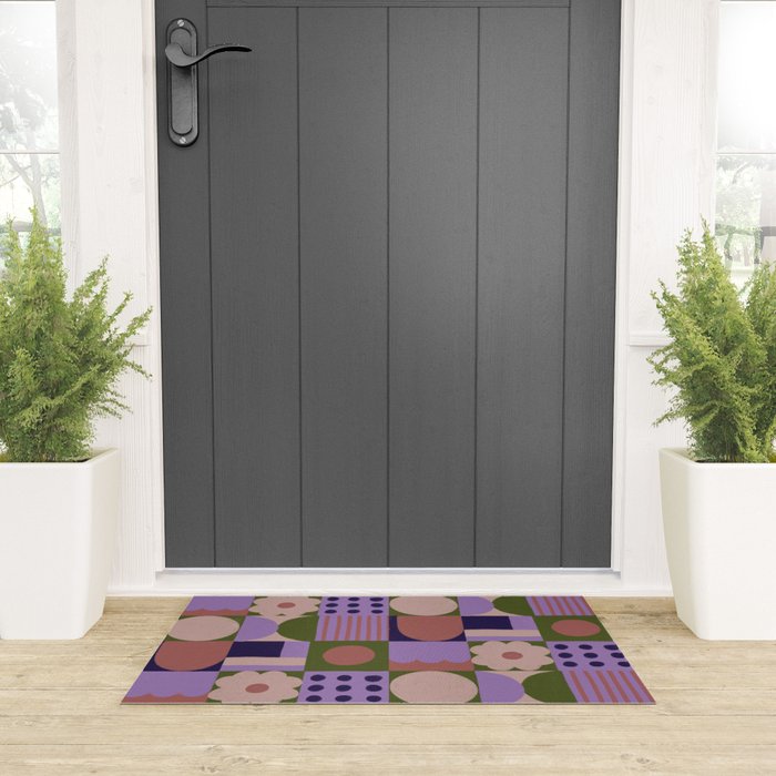 Violet tiles Welcome Mat Gallery Image 3