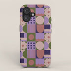 Violet tiles iPhone Case Gallery Image 1