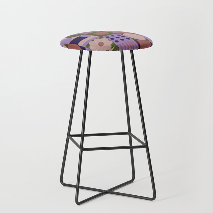 Violet tiles Stool Gallery Image 1