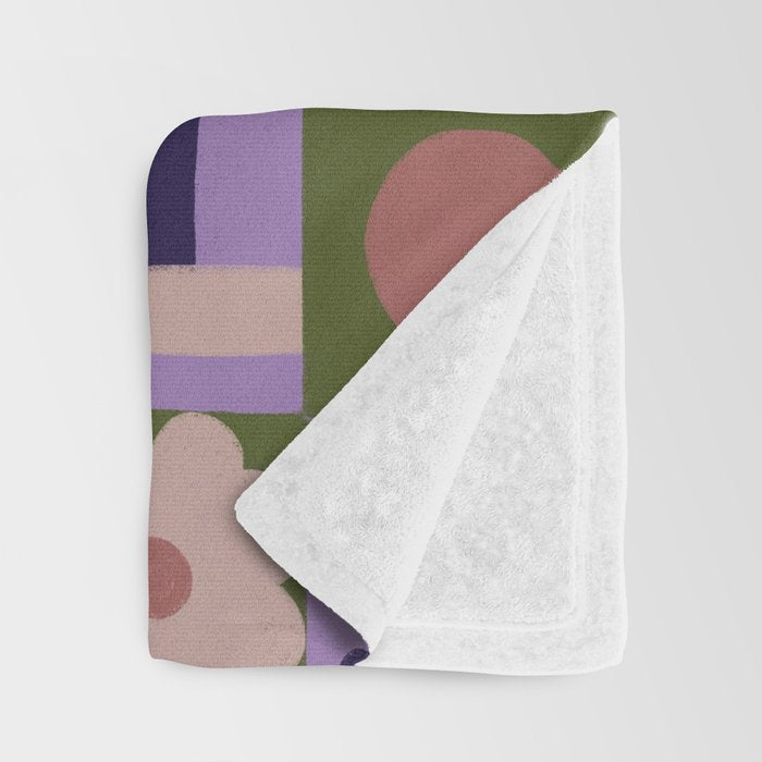 Violet tiles Throw Blanket Gallery Image 3