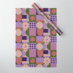 Violet tiles Wrapping Paper Gallery Image 1