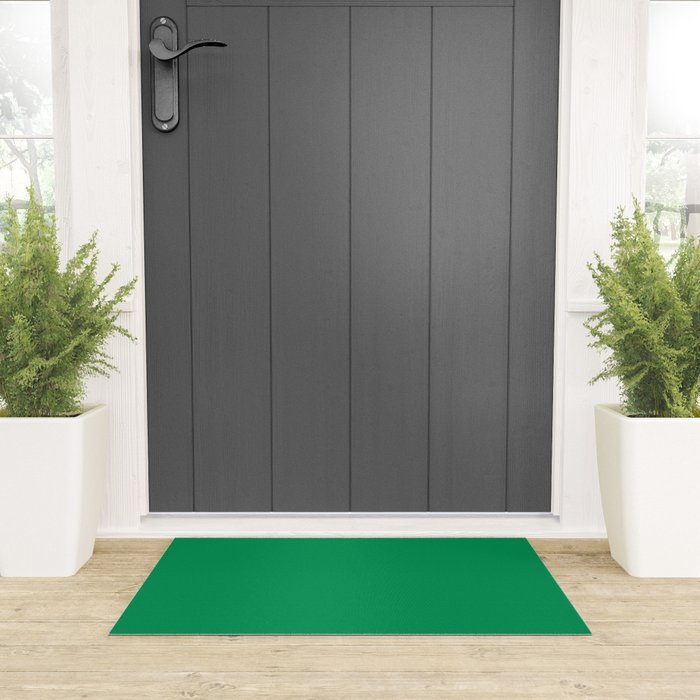 NOW FERN GREEN SOLID COLOR Welcome Mat Gallery Image 3