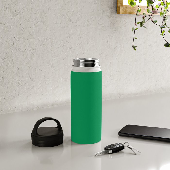 NOW FERN GREEN SOLID COLOR Water Bottle Gallery Image 4