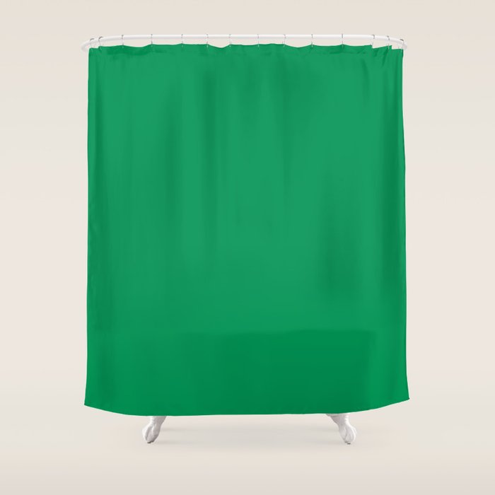 NOW FERN GREEN SOLID COLOR Shower Curtain Gallery Image 1