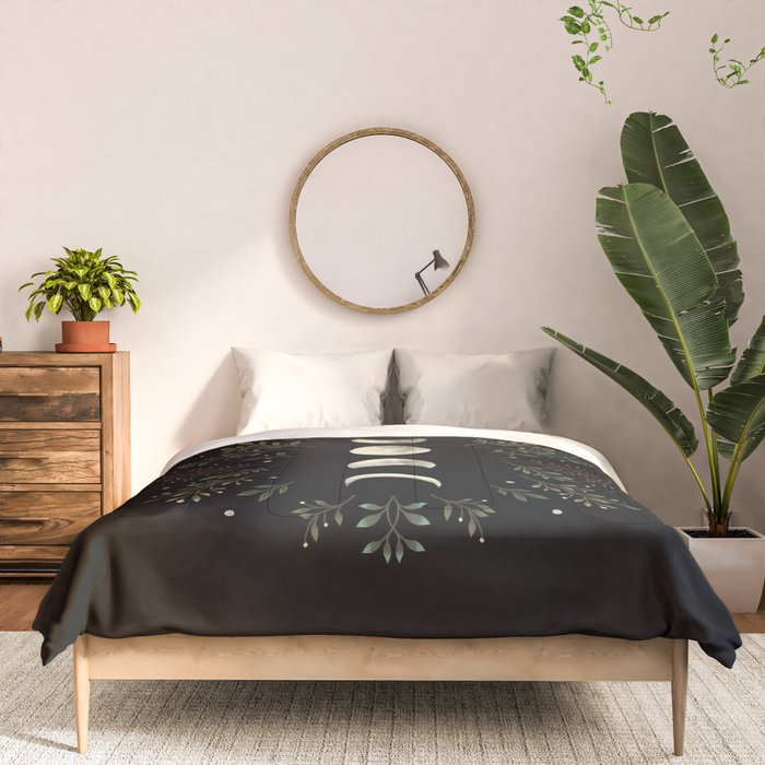 Moonlight Garden - Olive Green Comforter Gallery Image 3