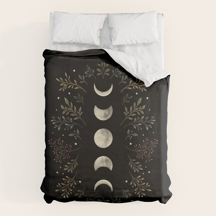 Moonlight Garden - Olive Green Duvet Cover Gallery Image 6