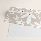 Quirky Florals in Beige, Terracotta and White Wrapping Paper Gallery Image 2