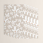 Quirky Florals in Beige, Terracotta and White Wrapping Paper Gallery Image 3