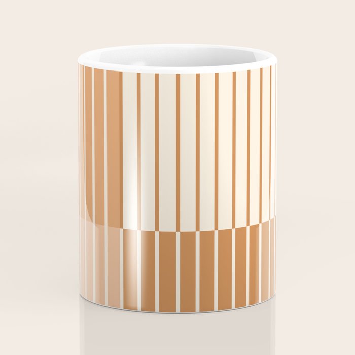 Color Block Line Abstract LXXIX Pantone Peach Fuzz Coffee Mug Gallery Image 4