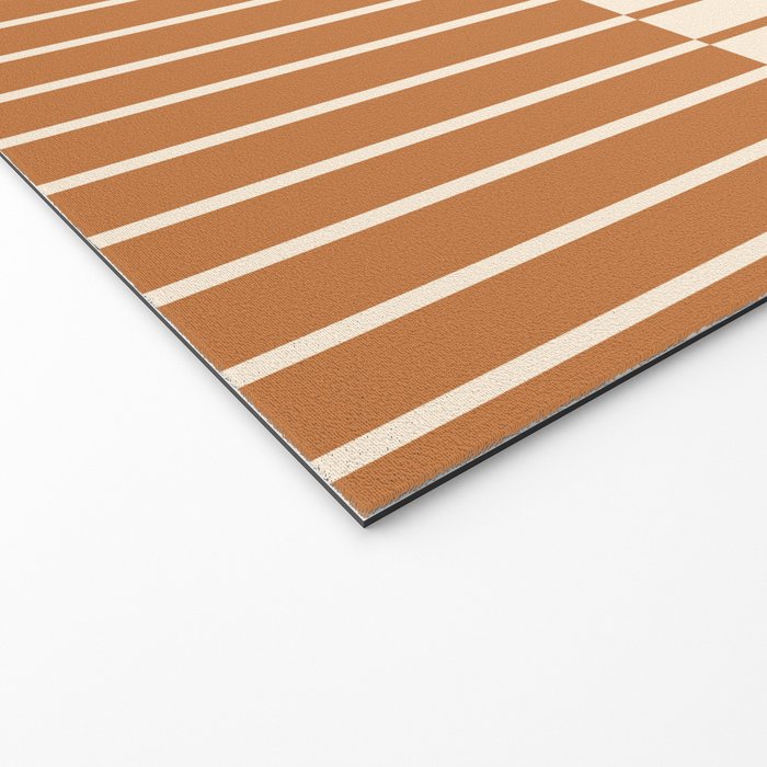 Color Block Line Abstract LXXIX Pantone Peach Fuzz Welcome Mat Gallery Image 2