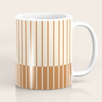 Color Block Line Abstract LXXIX Pantone Peach Fuzz Coffee Mug Gallery Image 1