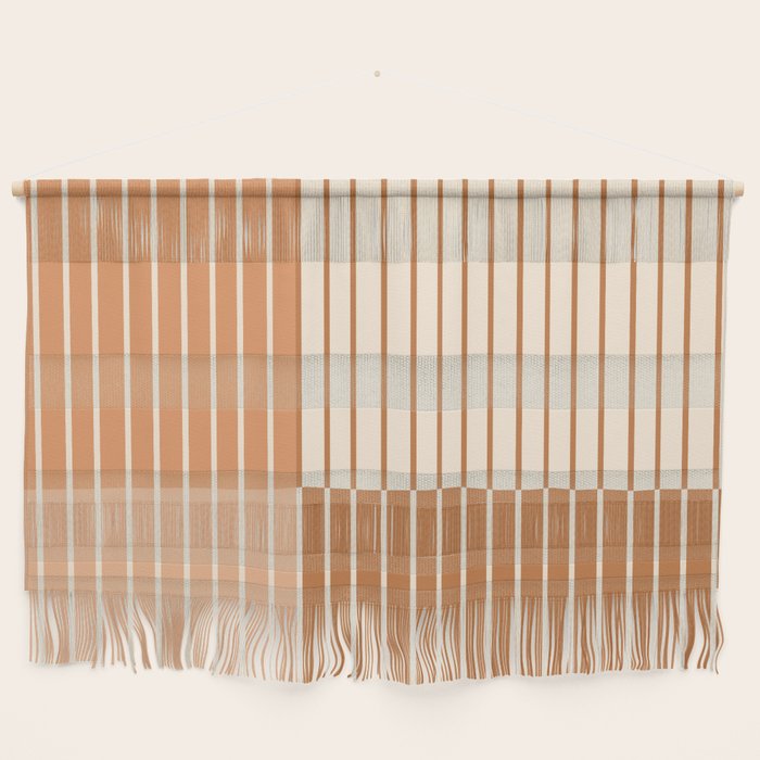 Color Block Line Abstract LXXIX Pantone Peach Fuzz Wall Hanging Gallery Image 1