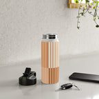 Color Block Line Abstract LXXIX Pantone Peach Fuzz Water Bottle Gallery Image 4