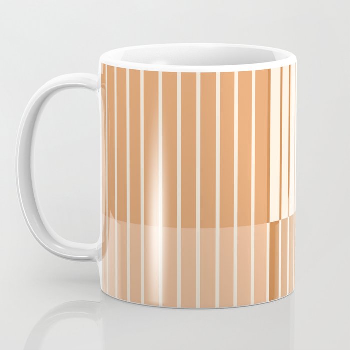 Color Block Line Abstract LXXIX Pantone Peach Fuzz Coffee Mug Gallery Image 3