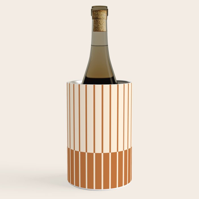 Color Block Line Abstract LXXIX Pantone Peach Fuzz Wine Chiller Gallery Image 3