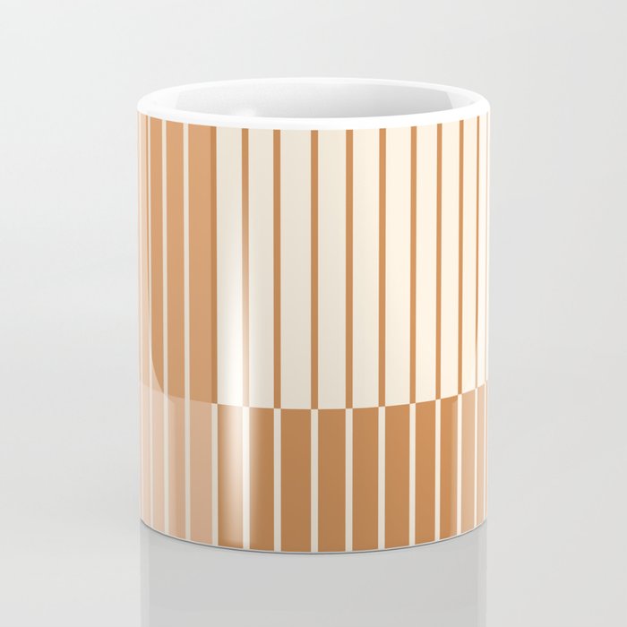 Color Block Line Abstract LXXIX Pantone Peach Fuzz Coffee Mug Gallery Image 4