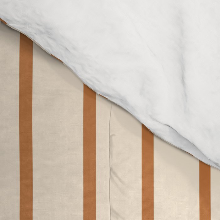 Color Block Line Abstract LXXIX Pantone Peach Fuzz Comforter Gallery Image 4