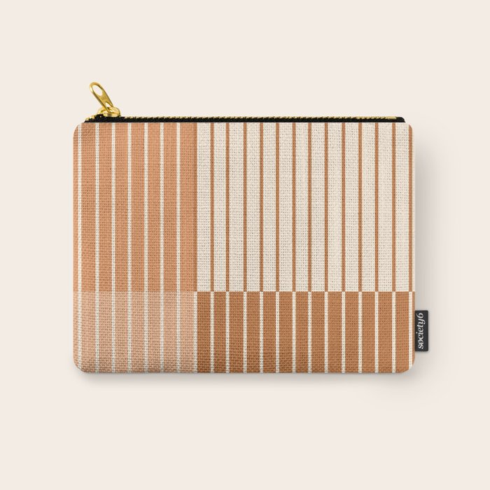 Color Block Line Abstract LXXIX Pantone Peach Fuzz Carry All Pouch Gallery Image 1