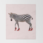 HIGH HEEL ZEBRA Throw Blanket Gallery Image 2