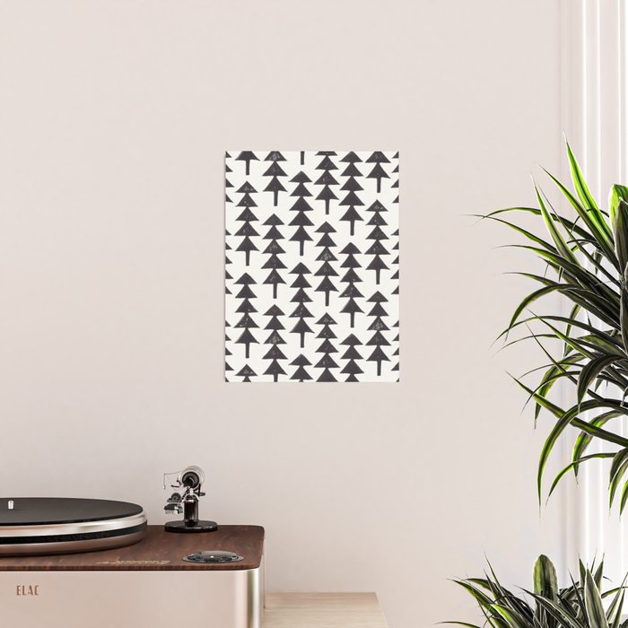 Linocut Forest Poster Gallery Image 2