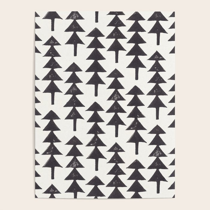 Linocut Forest Poster Gallery Image 4