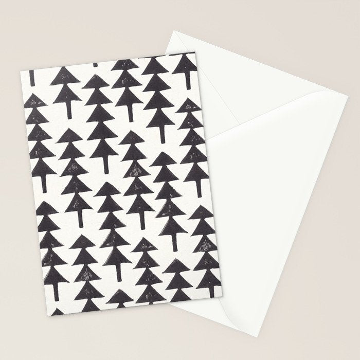 Linocut Forest Stationery Card Gallery Image 2