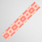 Mid Century Modern Atomic Stars Retro Checkered Starburst Pattern in Blush Pink Tones Table Runner Gallery Image 3