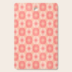 Mid Century Modern Atomic Stars Retro Checkered Starburst Pattern in Blush Pink Tones Cutting Board Gallery Image 1