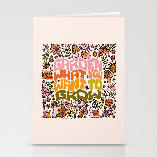 Garden What You Want to Grow Stationery Card Gallery Image 1