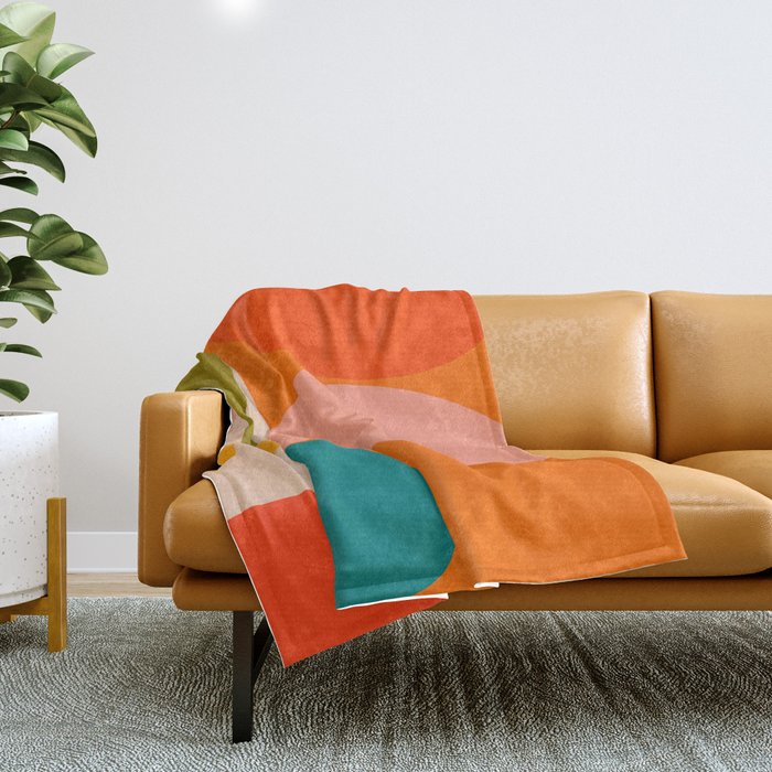 Bauhaus, geometric abstraction 3 Throw Blanket Gallery Image 1