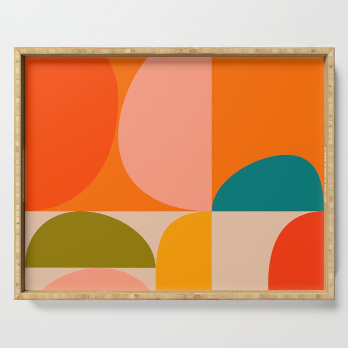 Bauhaus, geometric abstraction 3 Serving Tray Gallery Image 1