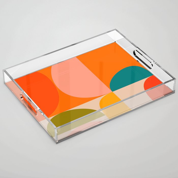 Bauhaus, geometric abstraction 3 Acrylic Tray Gallery Image 1
