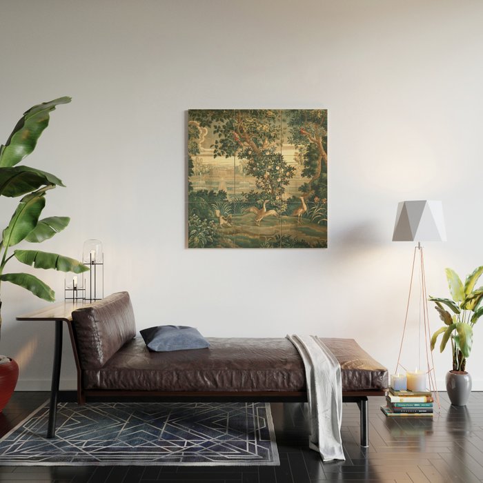 The Widow Guillaume Werniers Verdure Château & Garden Tapestry Wood Wall Art Gallery Image 2