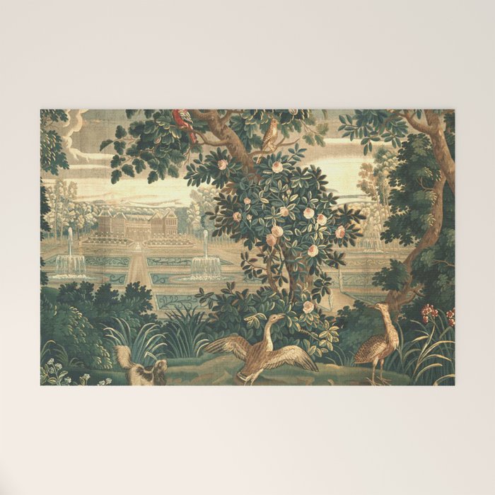 The Widow Guillaume Werniers Verdure Château & Garden Tapestry Welcome Mat Gallery Image 1