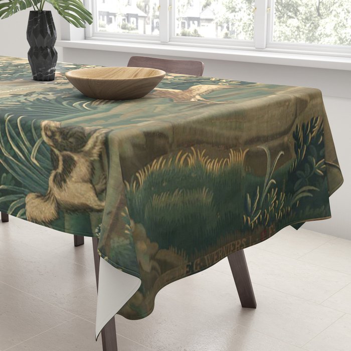 The Widow Guillaume Werniers Verdure Château & Garden Tapestry Tablecloth Gallery Image 3
