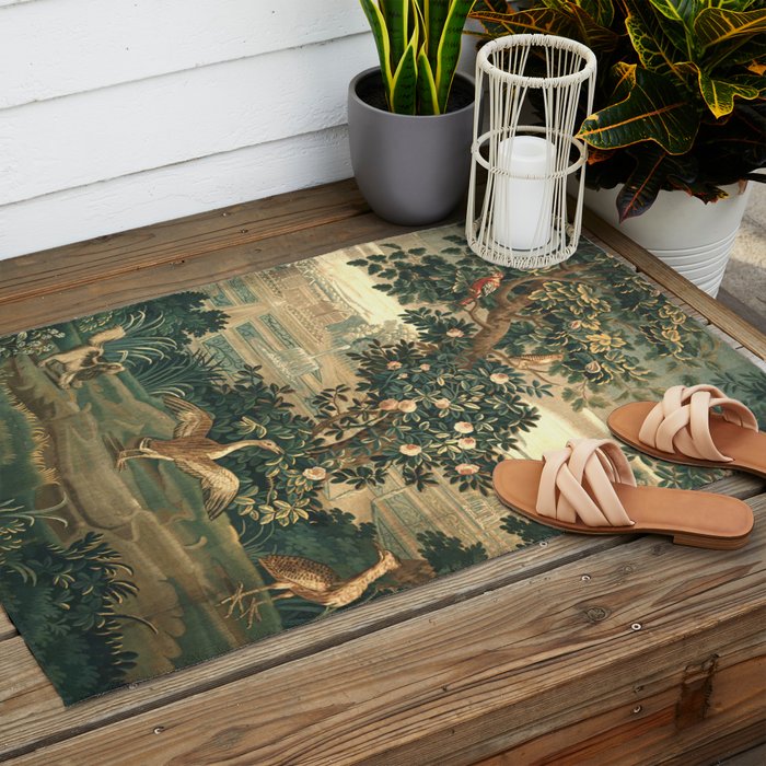 The Widow Guillaume Werniers Verdure Château & Garden Tapestry Outdoor Rug Gallery Image 2