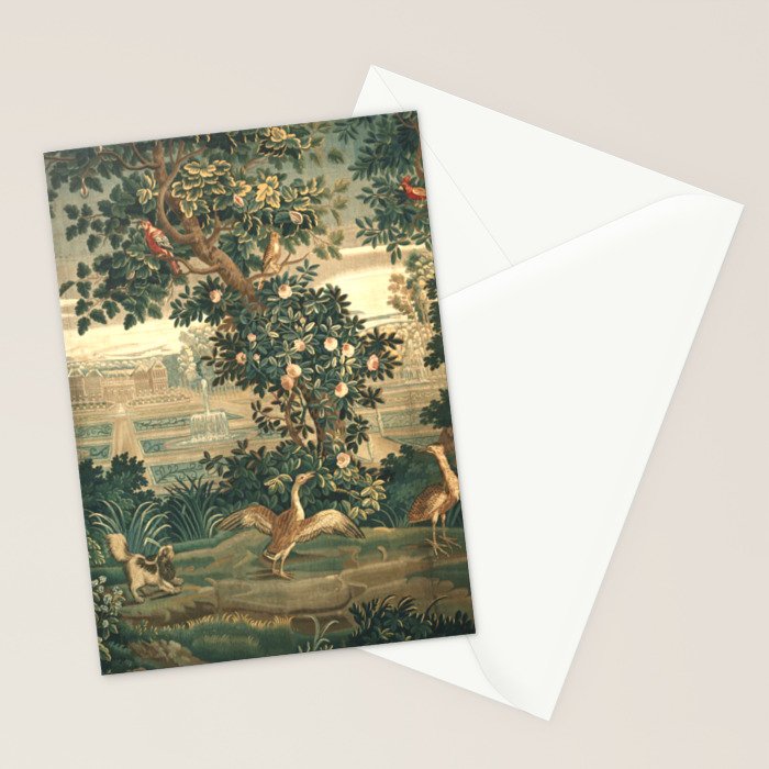 The Widow Guillaume Werniers Verdure Château & Garden Tapestry Stationery Card Gallery Image 2