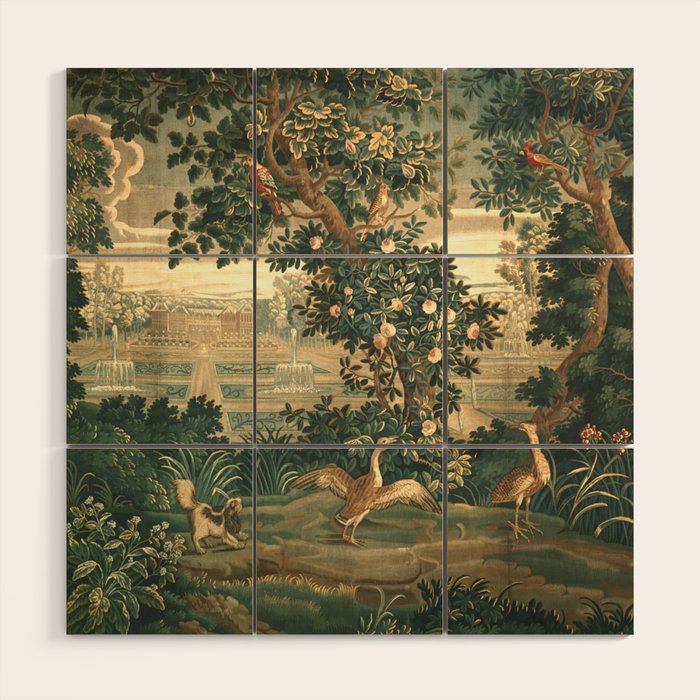 The Widow Guillaume Werniers Verdure Château & Garden Tapestry Wood Wall Art Gallery Image 1
