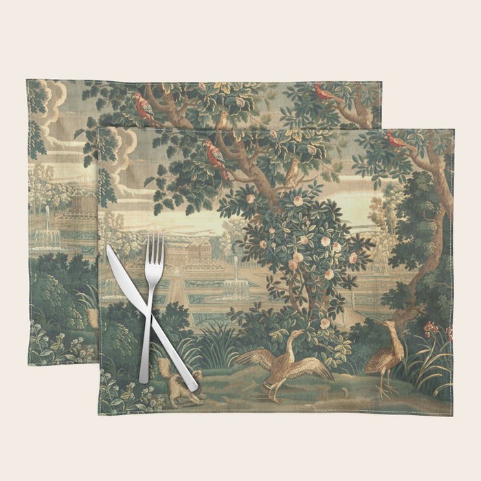 The Widow Guillaume Werniers Verdure Château & Garden Tapestry Placemat Gallery Image 1