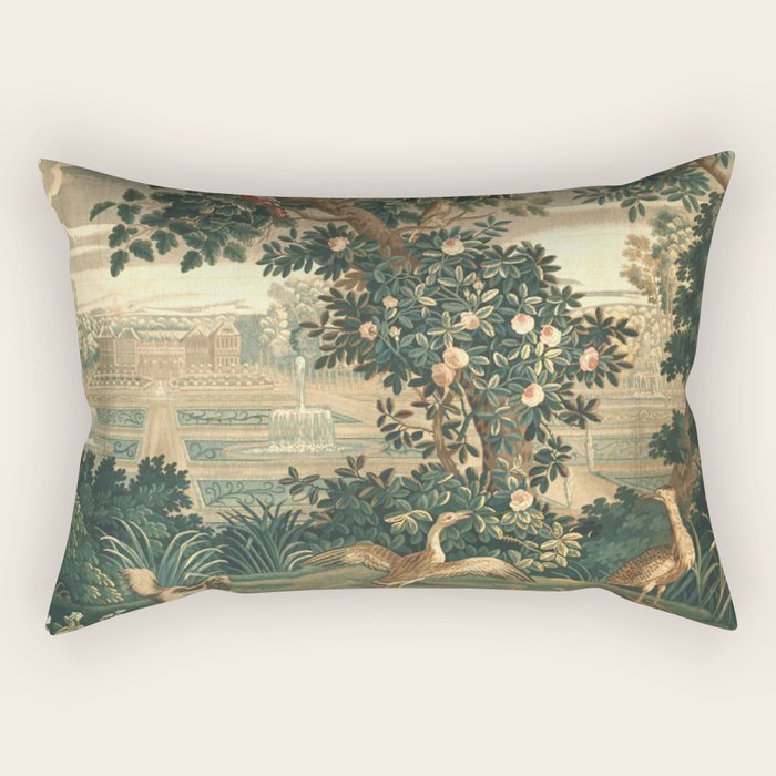 The Widow Guillaume Werniers Verdure Château & Garden Tapestry Rectangular Pillow Gallery Image 2