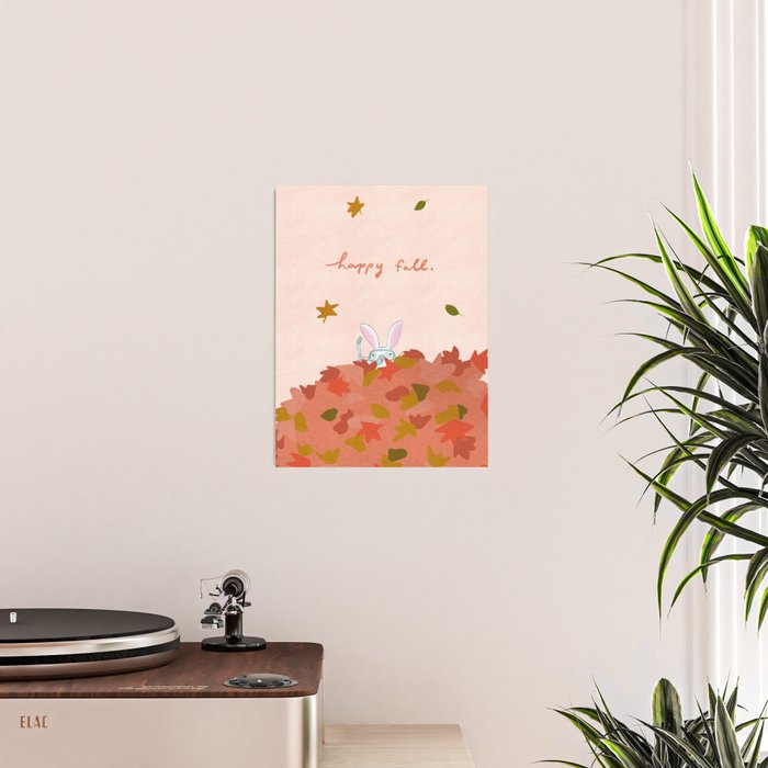 Happy Fall // Bunny in Snorkel Poster Gallery Image 2