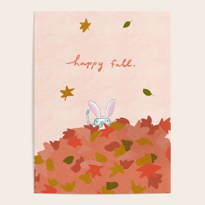 Happy Fall // Bunny in Snorkel Poster Gallery Image 4