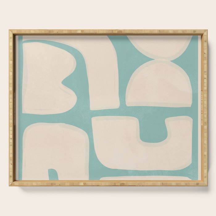 Minimal Abstract Composition 14 Serving Tray Gallery Image 1