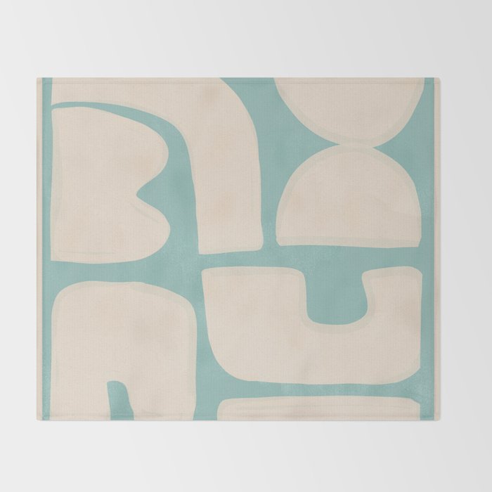 Minimal Abstract Composition 14 Throw Blanket Gallery Image 2